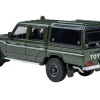 2014 Toyota Land Cruiser LC 79 with Camper Shell Military Green 1/64 Diecast Model Car by Paragon Models