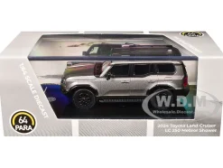 2024 Toyota Land Cruiser 250 Prado Meteor Shower Silver Metallic 1/64 Diecast Model Car by Paragon Models