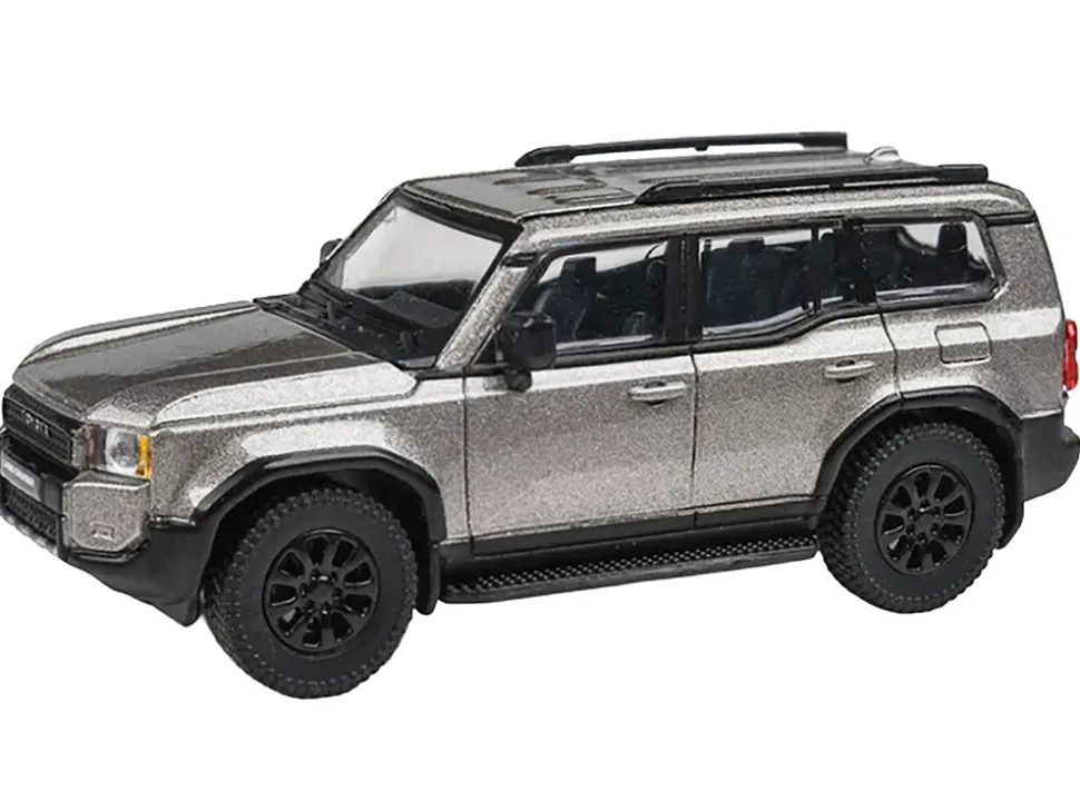 2024 Toyota Land Cruiser 250 Prado Meteor Shower Silver Metallic 1/64 Diecast Model Car by Paragon Models