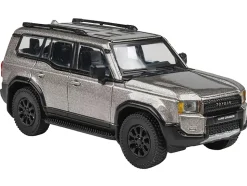 2024 Toyota Land Cruiser 250 Prado Meteor Shower Silver Metallic 1/64 Diecast Model Car by Paragon Models
