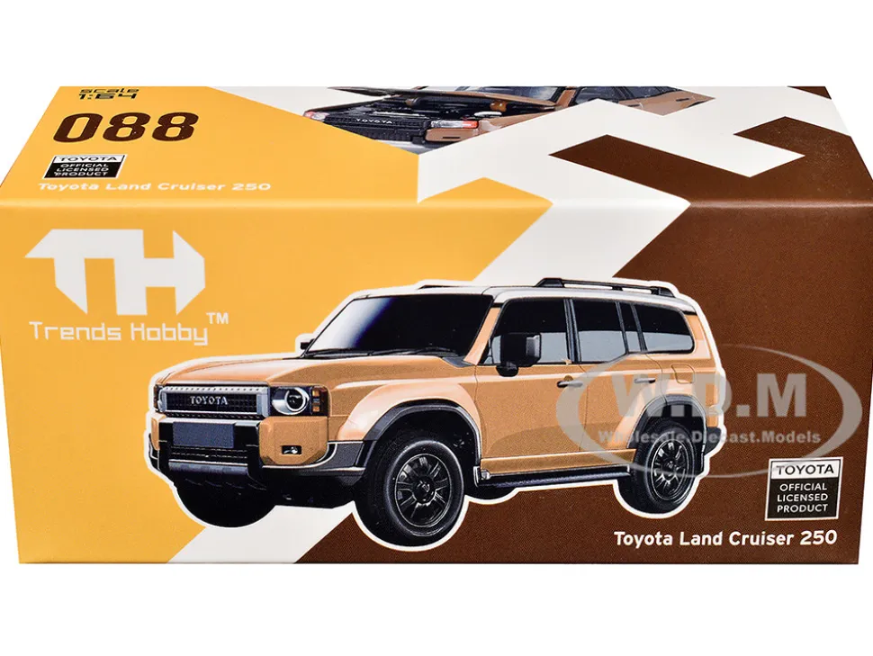 Toyota Land Cruiser 250 Sand with White Top 1/64 Diecast Model Car by Trends Hobby