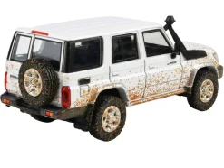 2014 Toyota Land Cruiser 76 White (Dirty Off Road Effect) 1/64 Diecast Model Car by Paragon Models