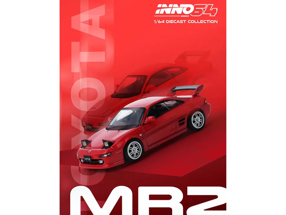 Toyota MR2 (SW20) RHD (Right Hand Drive) Red 1/64 Diecast Model Car by Inno Models
