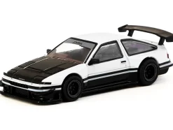 Toyota Sprinter Trueno AE86 Widebody RHD (Right Hand Drive) White and Black with Tarmac Cards 
