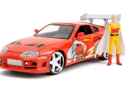 1995 Toyota Supra Red with Graphics and Saitama Diecast Figure 
