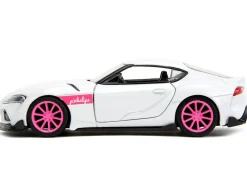 2020 Toyota Supra White Metallic with Pink Wheels Pink Slips Series 1/32 Diecast Model Car Jada 34664