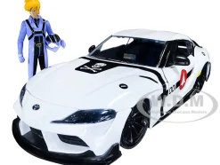 2020 Toyota Supra White Roy Focker Diecast Figurine Robotech Hollywood Rides Series 1/24 Diecast Model Car Jada 33682
