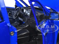 2024 Toyota Tacoma TRD Off-Road Edition Pickup Truck Blue Metallic with Bed Camper 1/24 Diecast Model Car