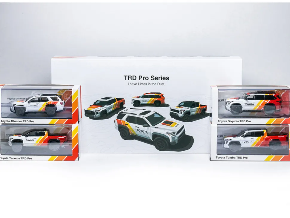 Toyota TRD PRO 4 Car Set Limited Edition to 500 pieces Worldwide 1/64 Diecast Model Cars by GCD