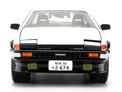 Toyota Trueno (AE86) RHD (Right Hand Drive) White and Black with Graphics and Takumi Diecast Figure