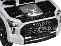 2023 Toyota Tundra TRD 4x4 Pickup Truck Cement Gray with Sunroof and Wheel Rack 1/24 Diecast Model Car