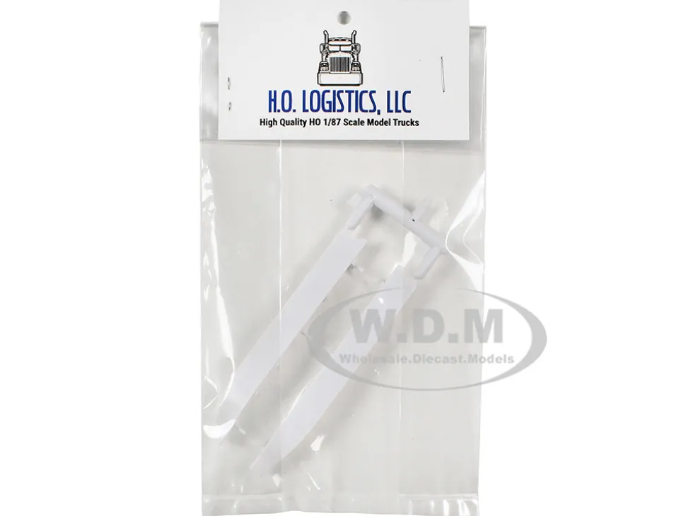 Trailer Wind Skirts for 53' Dry Vans White 1/87 (HO) Plastic Model Car by HO Logistics