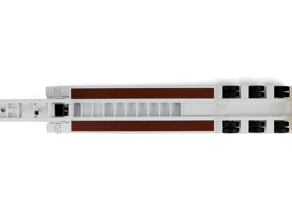 Trail King TK120 Hydraulic Detachable Gooseneck Lowboy Trailer White (Regular Version) "Transport Series" 1/50 Diecast Model by Diecast Masters