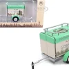 Travel Trailer Beige with Light Green Top The Waldorf Astoria Luggage Service New York Park Avenue 1/24 Diecast Model Car Motor City Classics 88002