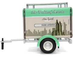 Travel Trailer Beige with Light Green Top The Waldorf Astoria Luggage Service New York Park Avenue 1/24 Diecast Model Car Motor City Classics 88002