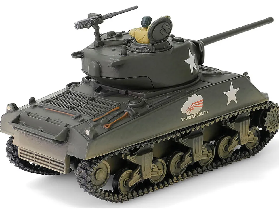 U.S. Sherman M4A3(76) Medium Tank "THUNDERBOLT IV, 37th Tank Battalion, 4th Armored Division, Bastogne" (1944) United States Army "Mini AFV" Series 1/64 Diecast Model by Forces of Valor