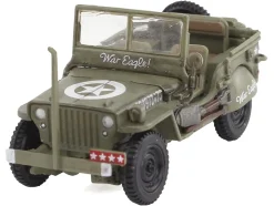 U.S. 1/4 ton Military Vehicle Olive Drab "Gen. George Patton, US 3rd Army, War Eagle" (1945) United States Army "Ground Power Series" 1/72 Diecast Model by Hobby Master
