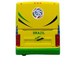 Van Hool CX-45 Coach Bus "Brazil National Football Team" Yellow and Green with Graphics "International Federation of the Global Game" Series Limited Edition to 504 pieces Worldwide 1/87 (HO) Diecast Model by Iconic Replicas