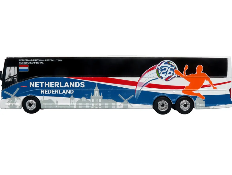 Van Hool CX-45 Coach Bus "Netherlands National Football Team" White with Graphics "International Federation of the Global Game" Series Limited Edition to 504 pieces Worldwide 1/87 (HO) Diecast Model by Iconic Replicas