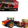 Versatile 620 Tractor Black and Red with Yellow Top and Versatile 145 Tractor Red with Yellow Cabin Set of 2 Tractors "Prestige Collection" 1/64 Diecast Models by ERTL TOMY