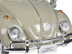 1966 Volkswagen Beetle Beige 1/24 Diecast Model Car Motormax 73223 bg