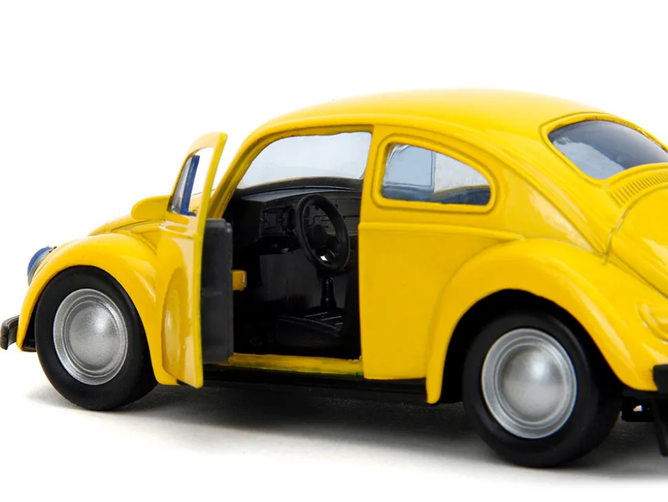 Volkswagen Beetle "Bumblebee" Yellow "Transformers" "Hollywood Rides" Series 1/32 Diecast Model Car by Jada