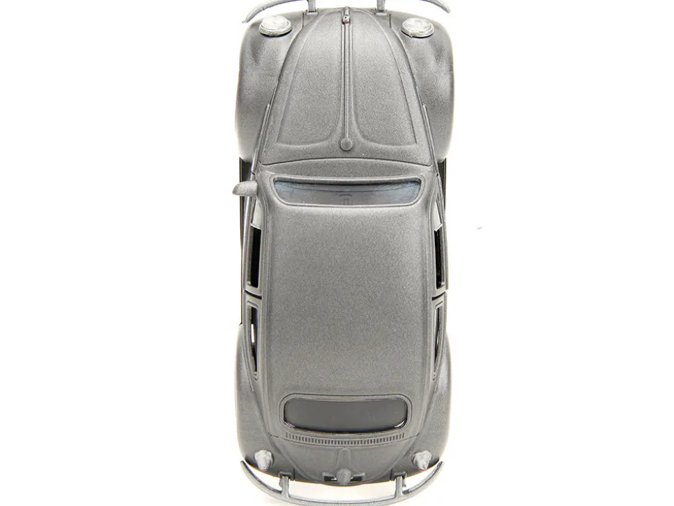 1959 Volkswagen Beetle Gray Metallic with Silver Flames and Boxing Gloves Accessory Punch Buggy Series 1/32 Diecast Model Car Jada JA34235