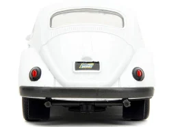 1959 Volkswagen Beetle Holt White with Blue Graphics and Boxing Gloves Accessory Punch Buggy Series 1/32 Diecast Model Car Jada 34237