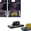 1960 Volkswagen Delivery Van Black with Graphics and 1960 Volkswagen Delivery Van Gold Metallic with Graphics "2026 Year Of The Horse" Set of 2 pieces Limited Edition to 2026 pieces Worldwide 1/64 Diecast Model Cars by M2 Machines