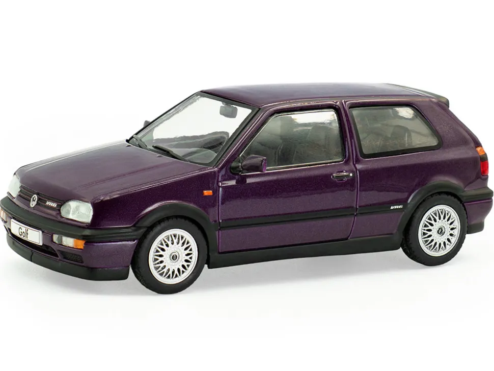 1994 Volkswagen Golf MKIII VR6 Purple Metallic 1/43 Diecast Model Car by Solido