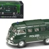1962 Volkswagen Microbus Police Green 1/43 Diecast Car Model Road Signature 43210