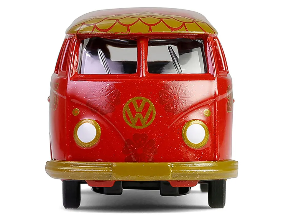 Volkswagen Type 2 Panel Van "Chinese Zodiac 2025 Year of the Snake" Red with Graphics "Hobby Exclusive" Series 1/64 Diecast Model Car by Greenlight