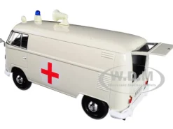 Volkswagen Type 2 T1 Ambulance Cream 1/24 Diecast Model Car Motormax 79565