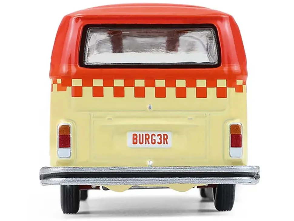 1975 Volkswagen Type 2 Van "Bubbie Burgers Food Truck" Orange and Cream "Blue Collar Collection" Series 14 1/64 Diecast Model Car by Greenlight