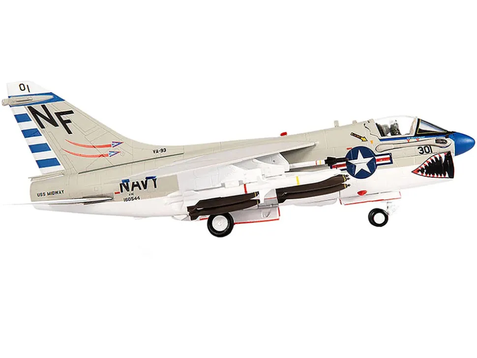 Vought A 7E Corsair II Attack Aircraft VA-93 Blue Blazers USS Midway 1979 United States Navy 1/72 Diecast Model JC Wings JCW-72-A7-006