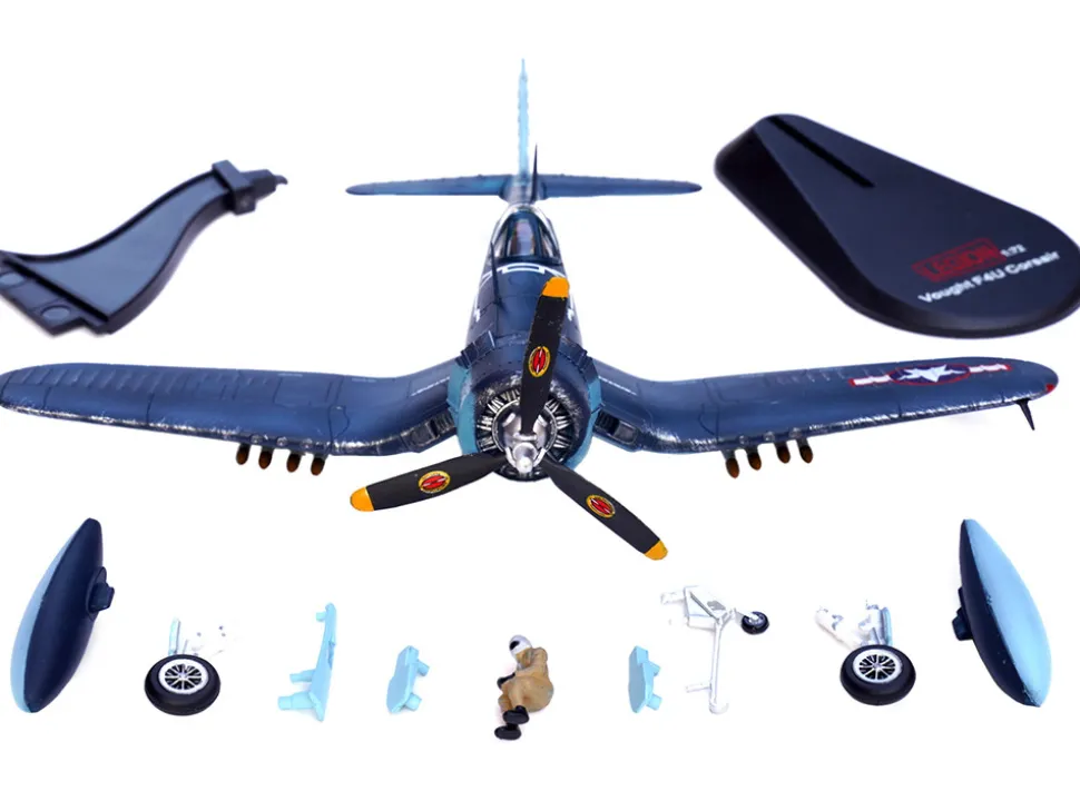 Vought F4U 1A Corsair Fighter Plane Big Hog VF 17 Jolly Rogers Captain Tommy Blackburn US Navy 1943 1/72 Diecast Model Airplane Legion LEG-14619LA
