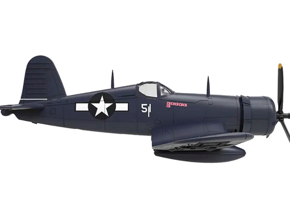 Vought F4U-1D Corsair Fighter Aircraft "Robert Wade, VMF-323 Death Rattlers, Yontan Airfield, Okinawa" (1945) United States Marine Corps "Planes of World War II" Series 1/72 Diecast Model Airplane by Luppa