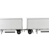Wabash National 28' Double Pup Trailers White Transport Series 1/50 Diecast Model Diecast Masters 91036