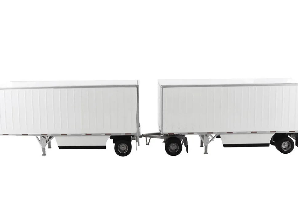 Wabash National 28' Double Pup Trailers White Transport Series 1/50 Diecast Model Diecast Masters 91036