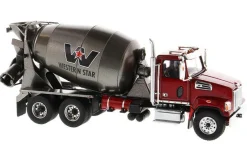 Western Star 4700 SF Concrete Mixer Metallic Red Gray Body 1/50 Diecast Model Diecast Masters 71033