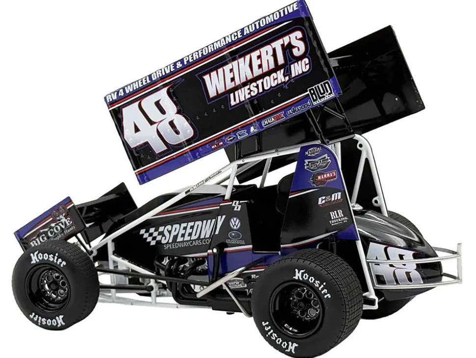 Winged Sprint Car #48 Danny Dietrich "Weikert's Livestock - Speedway Cars" Gary Kauffman Racing (2025) 1/18 Diecast Model Car by ACME
